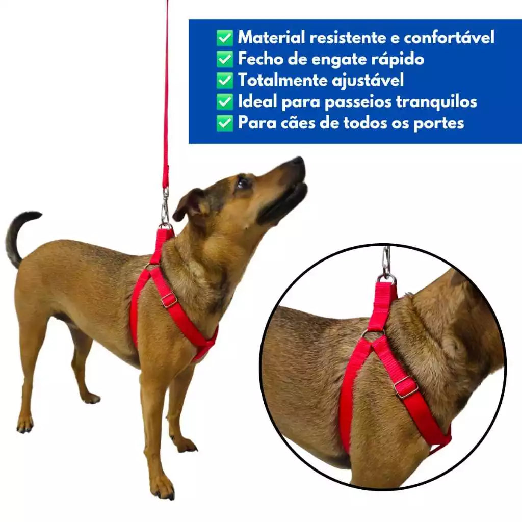 Peitoral Americano Com Guia Ajustável - PetMel