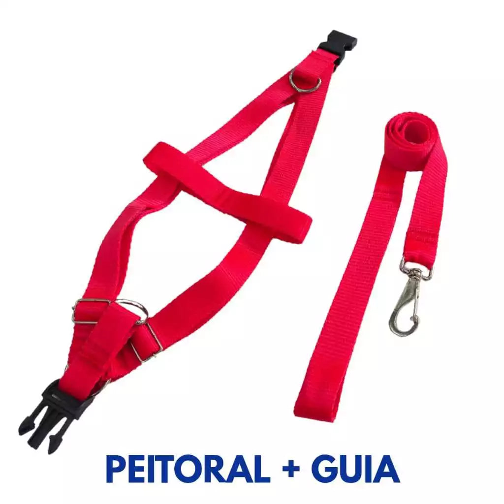 Peitoral Americano Com Guia Ajustável - PetMel