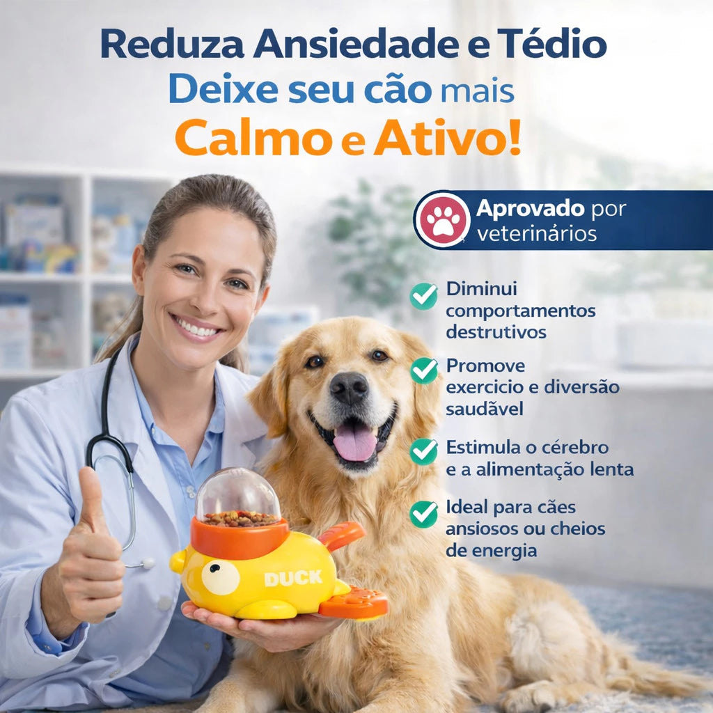 Patinho Relax: O Brinquedo Interativo que Combate a Ansiedade e o Tédio do seu Pet - PetMel